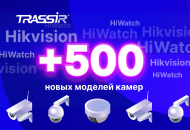 В ПО для управления видеонаблюдением TRASSIR VMS интегрировано более 500 новых моделей камер Hikvision и HiWatch