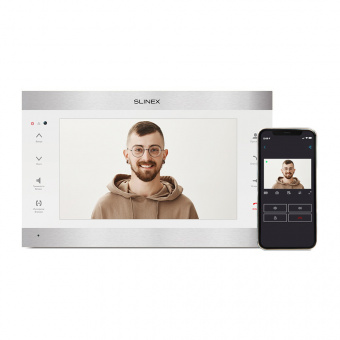 Видеодомофон SLINEX SL-10IPTHD Silver+White