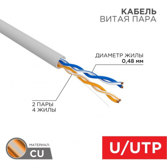 U/UTP-кабель PROconnect 01-0027, 305 м
