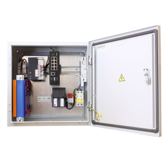 Уличный коммутатор с термостабилизацией и резервным питанием Osnovo OS-44TB1(SW-60812/I)