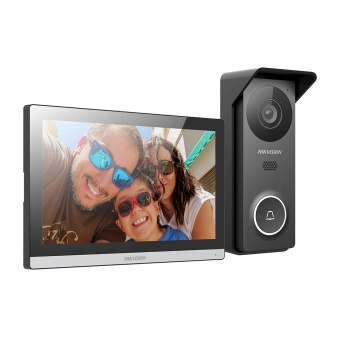 Комплект гибридного HD видеодомофона Hikvision DS-KIS313-P(B)