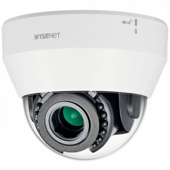Внутренняя купольная IP-камера Wisenet LND-6070R с ИК-подсветкой и вариообъективом