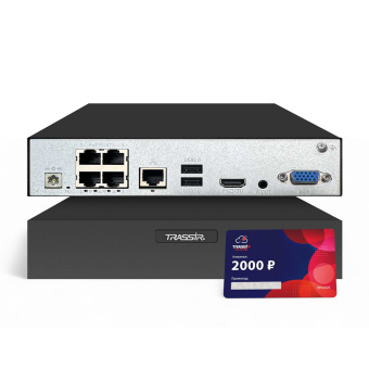 Комплект облачного видеонаблюдения TR-Lite 1106-4P + Cloud 2000 (Bridge)