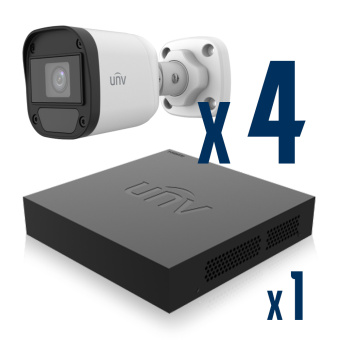 Комплект видеонаблюдения UNV XVR301-04F + UHD-B12-F28