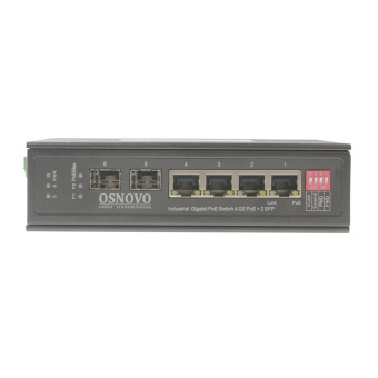 Промышленный PoE-коммутатор Gigabit Ethernet Osnovo SW-80402-I