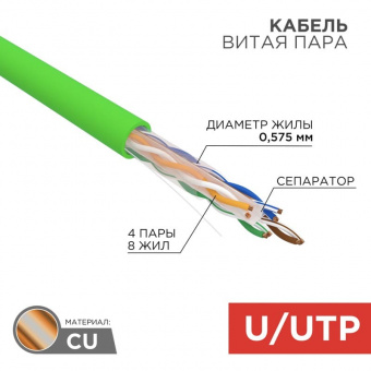 U/UTP-кабель Rexant 01-0071, 305 м