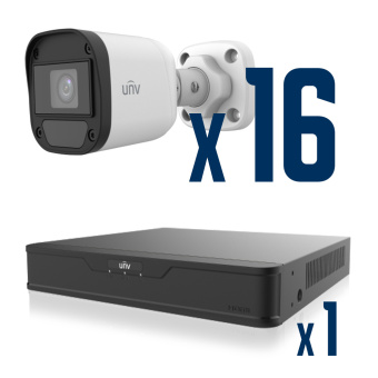Комплект видеонаблюдения UNV XVR301-16Q3 + UHD-B12-F28