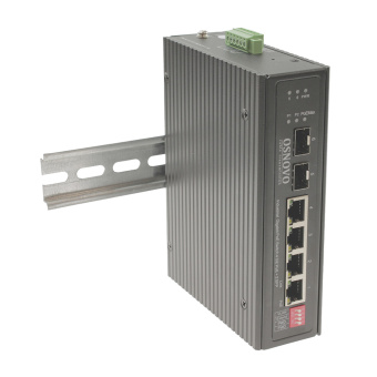 Промышленный PoE-коммутатор Gigabit Ethernet Osnovo SW-80402-I