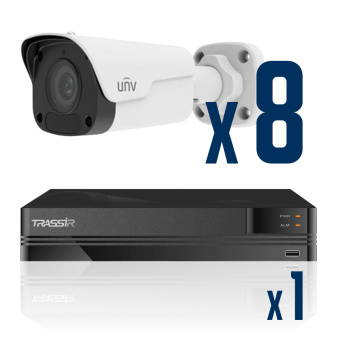 Комплект видеонаблюдения TR-N1108P v2 + 8 камер IPC2124LB-SF28-A