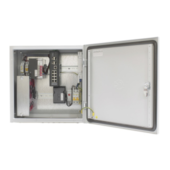Уличный управляемый (L2+) коммутатор с поддержкой технологии PoE (Power over Ethernet) Osnovo OS-44TB1(SW-80804/ILS(port 90W))