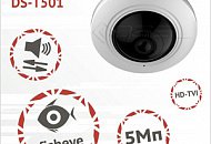 Да! FishEye-объектив и звук по коаксиалу – 5 Мп TVI-камера HiWatch DS-T501