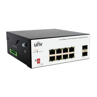 Неуправляемый коммутатор с поддержкой PoE (Power over Ethernet) Uniview ISW2000-8T2GP-POE-IN