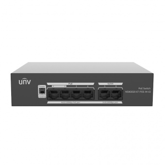 6-портовый неуправляемый коммутатор с поддержкой технологии Power over Ethernet (PoE) Uniview NSW2020-6T-POE-IN-V2