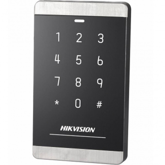 Считыватель Mifare карт Hikvision DS-K1103MK влагозащищенный с клавиатурой