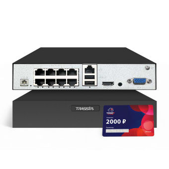 Комплект облачного видеонаблюдения TR-Lite 1110-8P + Cloud 2000 (Bridge)