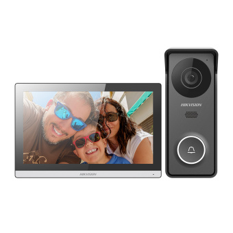 Комплект гибридного HD видеодомофона Hikvision DS-KIS313-P(B)