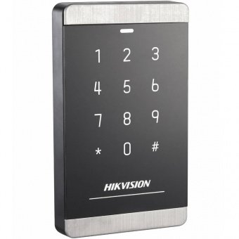 Считыватель Mifare карт Hikvision DS-K1103MK влагозащищенный с клавиатурой