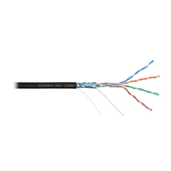 Кабель nikomax f-utp 4 пары кат 5e полиэтилен внешний черный 305м NIKOMAX NMC 2200B-BK