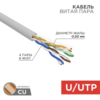 U/UTP-кабель Rexant 01-0069