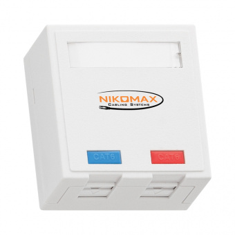 Розетка Nikomax NMC-WO2UE2-FT-ST-WT