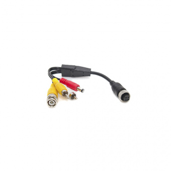 Кабель Carvis 4-pin (мама) — 1 bnc + 2rca + 1 power 0.2 м